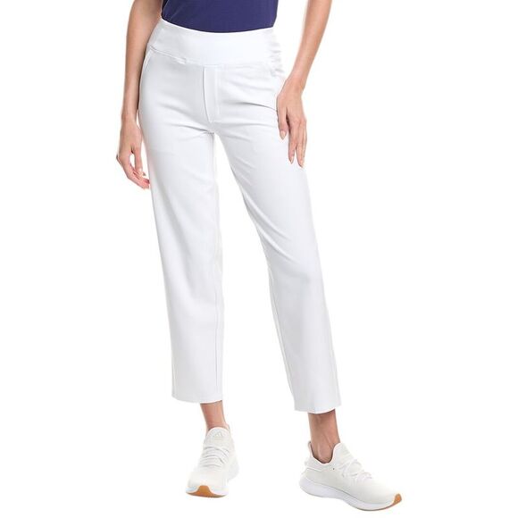 IBKUL Pants - Ibkul Womens  Knit Ankle Pant, White